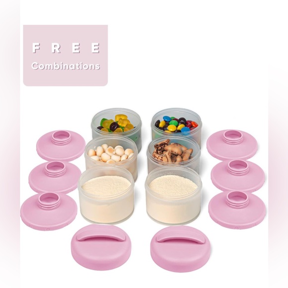 Termichy Stackable Formula Dispenser Portable Milk Powder Container, 2 Pack - Picture 2 of 7